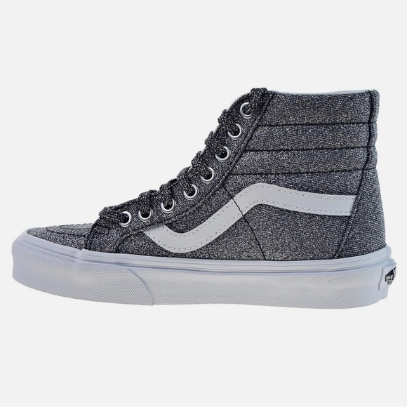Vans SK8-Hi Reissue women’s size 8.5 Shoes Lurex Glitter-Black - Picture 1 of 9